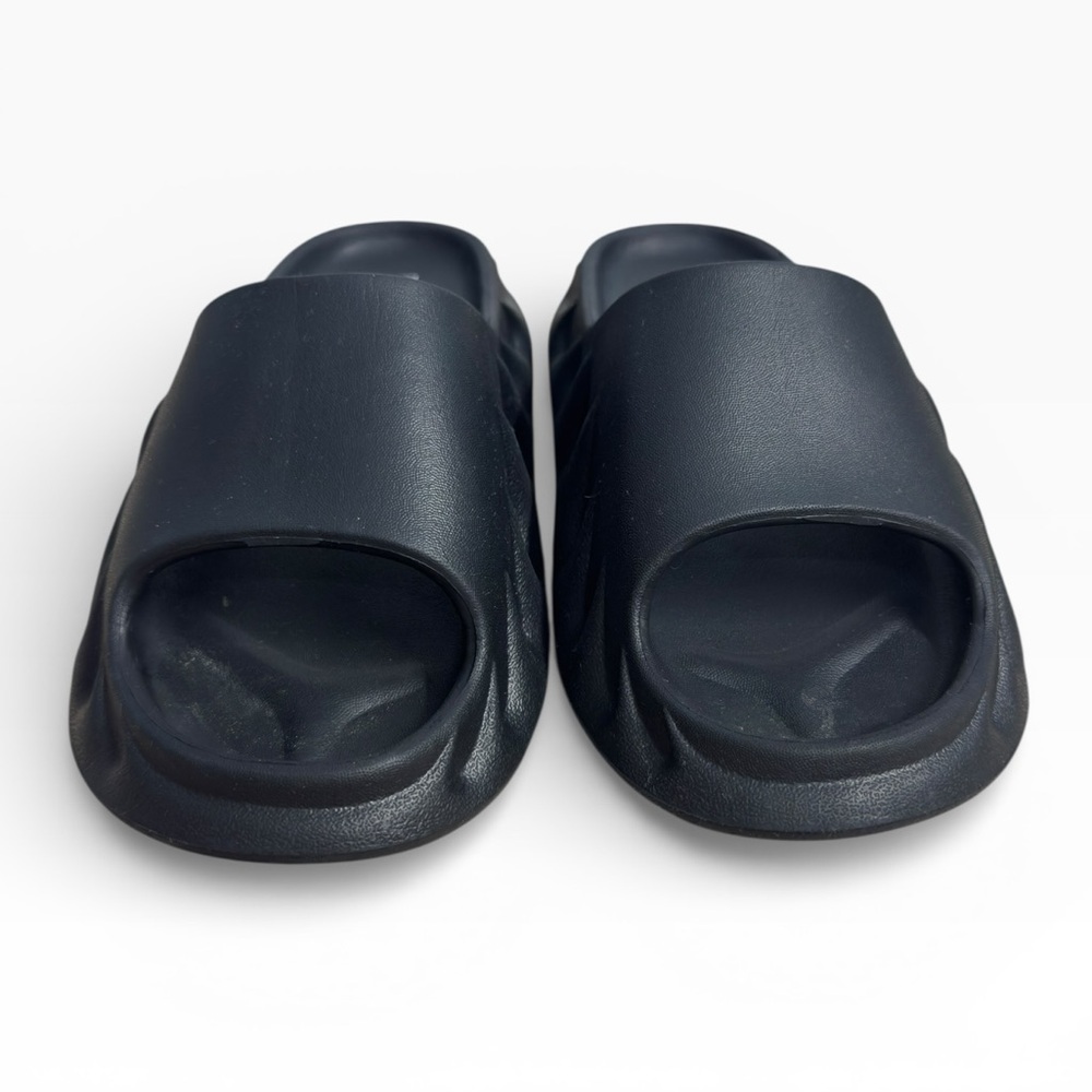Topshop Black One Strap Slide Sandals EU 39 40 Chunky Comfort Slides US 8-9 - Picture 2 of 7